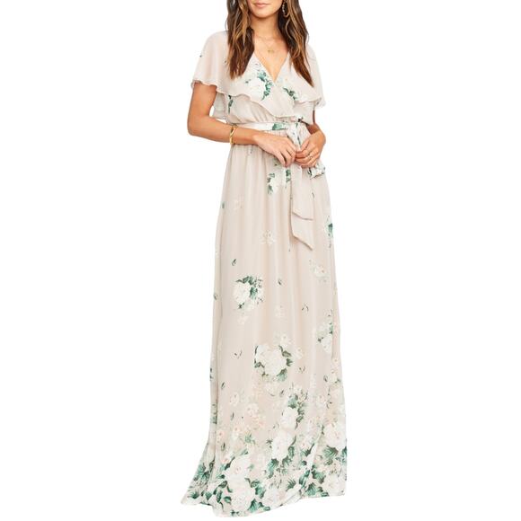 Show Me Your MuMu Dresses & Skirts - Show Me Your Mumu Audrey Maxi Dress Medium Bouquet Toss Floral Wrap Boho Garden